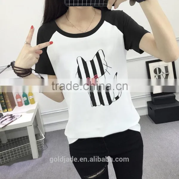 Custom Fashionable Logo Printing Women Round Neck Short Sleeves T Shirt photo-4