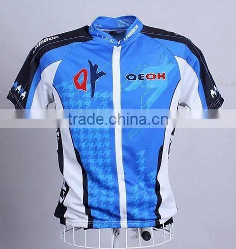 Customized Fashion Blue Cycling Wear Cycling Tshirt photo-2