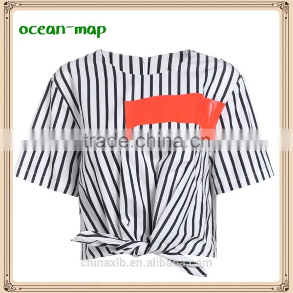 2016 Good Quality Promotional Custom Design Long-sleeved Cheap Plain Cotton Fabric Blank Black White t Shirt Women Quality photo-2