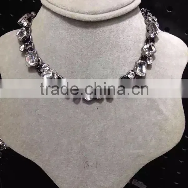 New Design Big Brand Latest Design Crystal Beads Collar Necklace Jewelry for Women photo-3