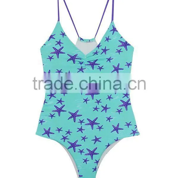 Ladies Sea Star Print One-piece Swimwear photo-3
