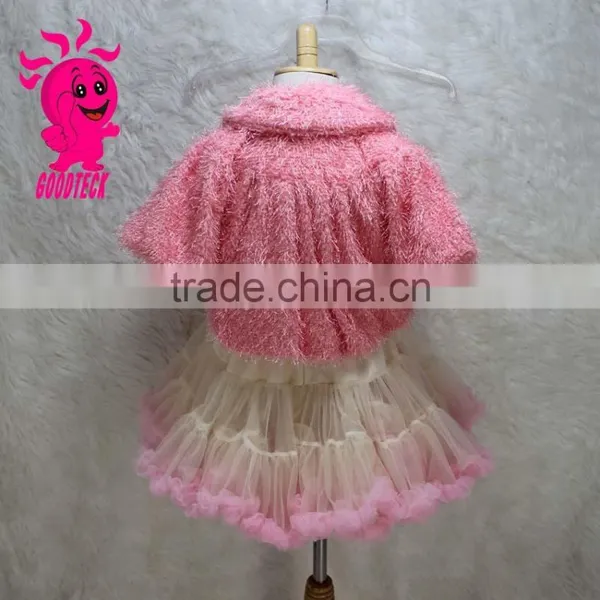 Fake Fur Vest Waistcoats, Winter Baby Girl Clothes Cute Warm Coat Princess Design Girl's Outerwear Thick Fur Kid's Coat photo-4