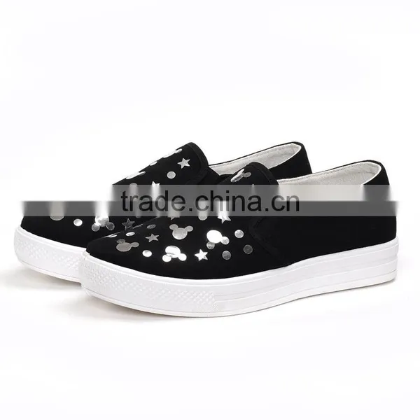 PVC Outsole Fashion Canvas Shoe Women Walking Sneakers China Supplier photo-4