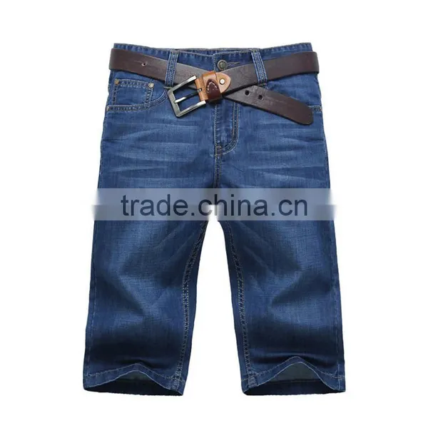 2016 Hot Style Men Short Denim Jjeans Blue Shorts Half Pants photo-3
