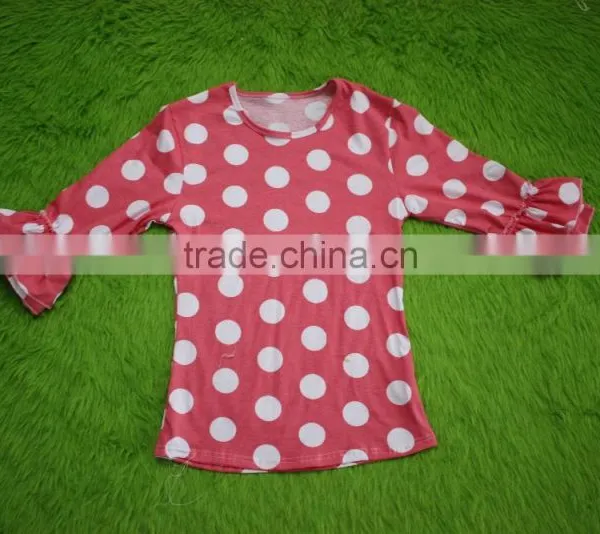 Bokun Factory Custom Made Women Clothing Polka Dots Pattern Blouse Mom and me Summer Shirts photo-5
