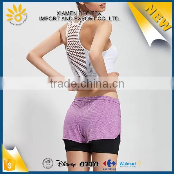 China Manufacturer Fitness Running Ladies Mesh Tank Tops photo-2