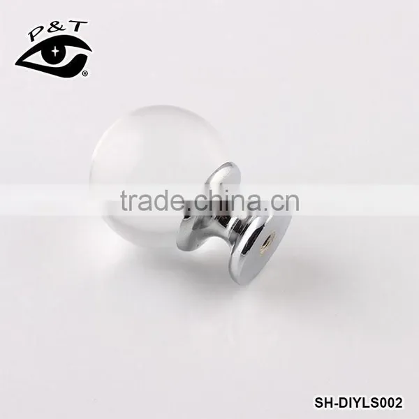 30MM White Round Crystal Ball Door Handle photo-4