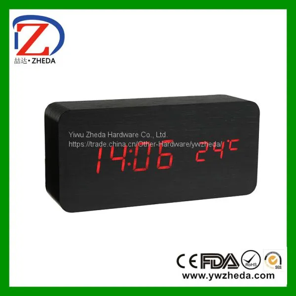Wooden Luxury Table New Led Alarm Clock photo-2