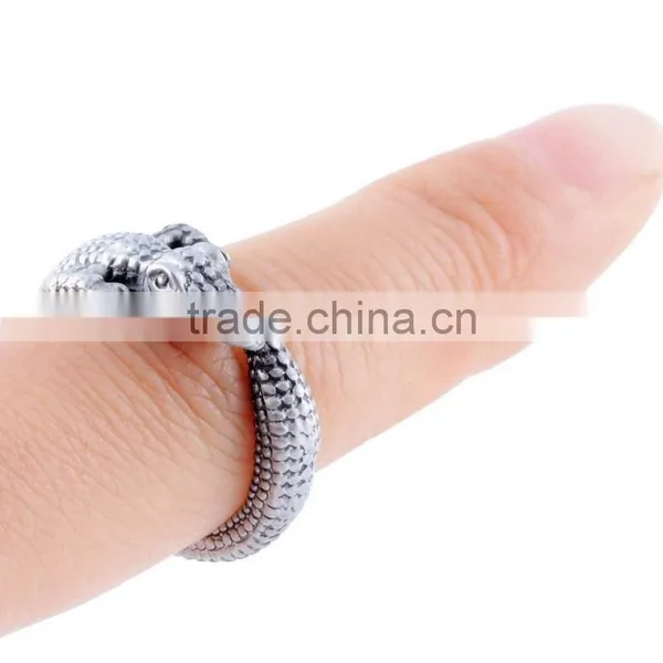 Crocodile Animal Wrap Rings Unique Rings Fine Jewelry Adjustable Rings photo-2