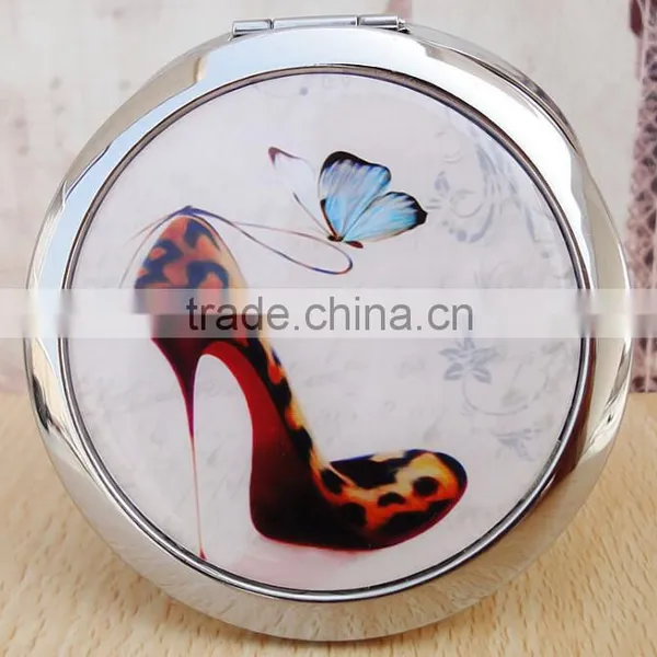 Make Up Handbag or Dressing Table Mirror Metal Chrome Plating Metal Cosmetic Mirror,Pocket Mirror,High Heel Mirror Dubaa Fashion photo-2