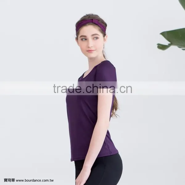 Women Gym Wear Yoga Fitness Short Sleeve T Shirts photo-2