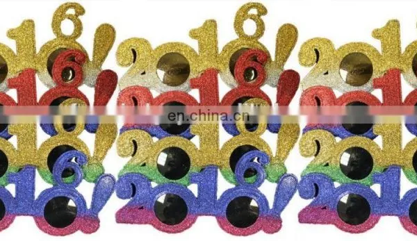2016 New Years Eve Brand Glitter Party Glasses photo-2