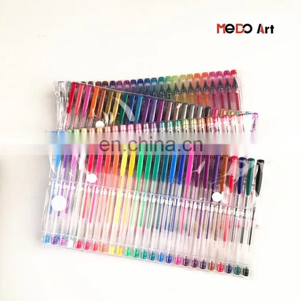 High Quality 100 Coloring Gel Pen Set Standard Neon Glitter Metalic Milky Gel Pen Set photo-3