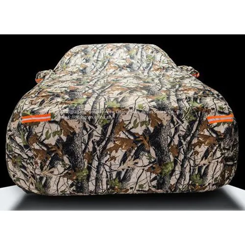 PU Coated Camouflage PEVA Add Cotton Fabric SUV Car Covers photo-5