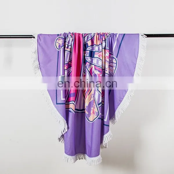 150CM Stripe Printed Quick-Dry Round Micro Fiber Beach Towel photo-5