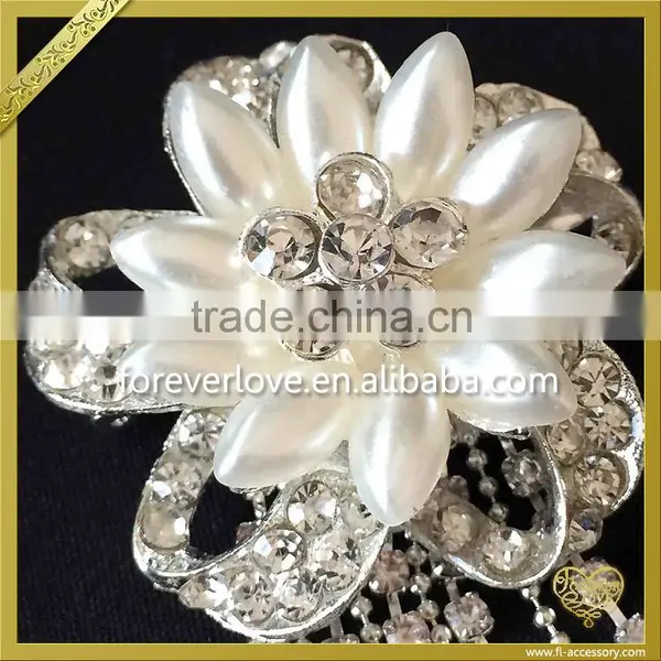 Fancy Acrylic Flower Brooch Bouquet Wedding Brooch for Women Dress FB-028 photo-2