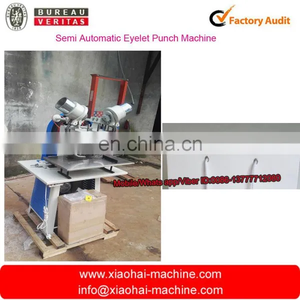 HAS VIDEO Two Heads Semi Automatic Eyelet Punch Machine For Bag photo-2