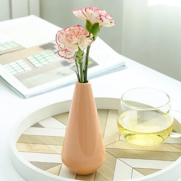 Classical Morandi Artistic Simple Fresh Ellgant Fashion Ceramic Vase For Dinning Table photo-3