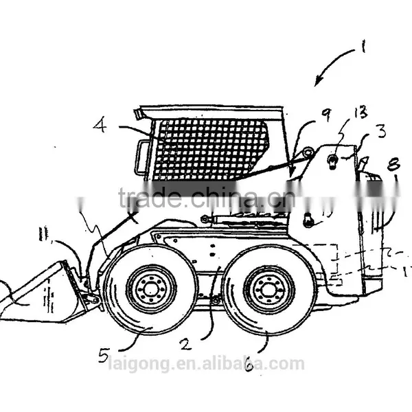 0.5m3 Small Mini Skid Steer Loader With Attachments photo-6