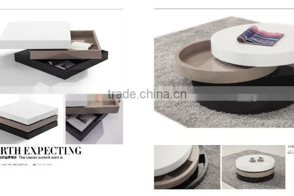 2016 MODERN WOODEN FRAME WHITE COFFEE TABLE LIVINGROOM USAGE photo-3