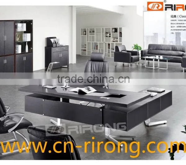 Black Reclining Swivel Leather Office Chair photo-3