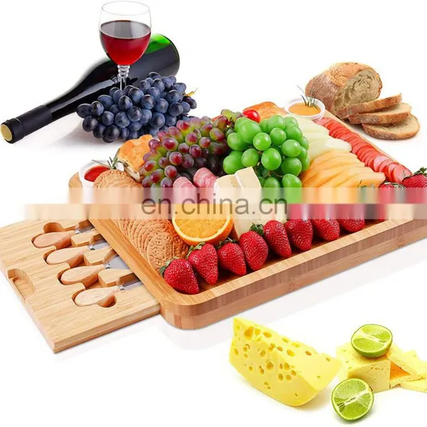 Top Seller High Quality Multifunction Durable Premium Bamboo Cheese Board photo-2