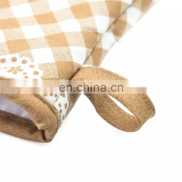 Factory Wholesale Microwave Barbeque Kitchen Insulation BBQ Heat Resistant Cotton Grill Oven Mitts Gloves photo-4