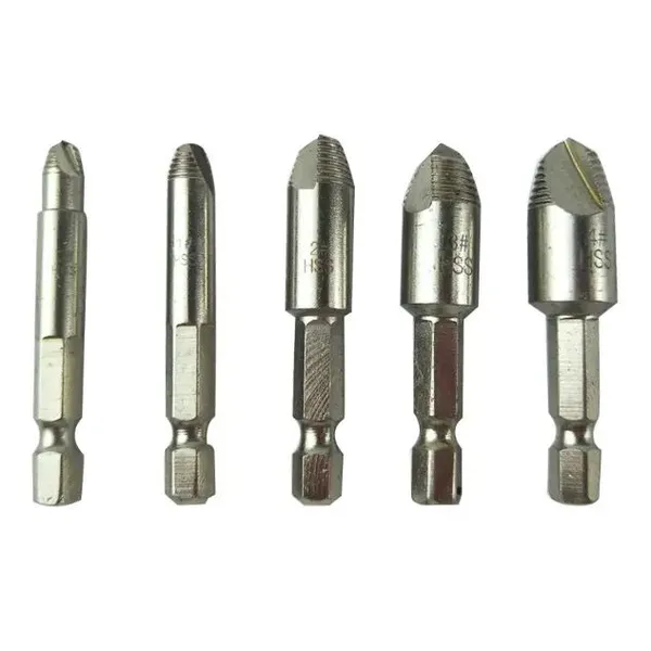 5PCS Screw Extractor Damaged Screw Remover Kit Stripped Screws DIY Hand Tools Gadgets Gifts Easily Remover 2 in 1 @ Workiotools photo-3