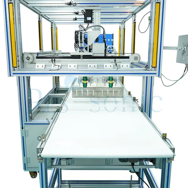 Factory Automatic Ultrasonic Food Cutting Machine Sonicator Chocolate Cutting With Conveyor Belt photo-2