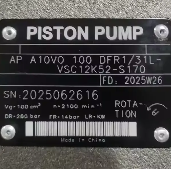 A10VO63 A10VO85 AHA10VO71 Hydraulic Pump R902534332 AHA10VO71ED72/31R-VSC42K68P AL A10VNO 45ED 7252L VRC11N00P photo-6
