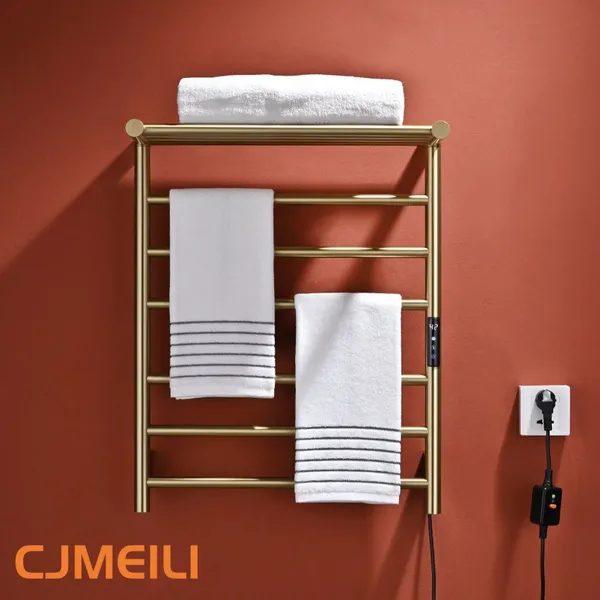 Bathroom Electric Heated Towel Rack, Towel Warmer for Bathroom, Wall Mounted Stainless Steel,5 Colours photo-2