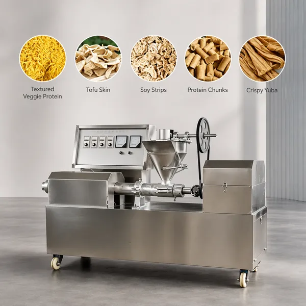 GW0876 High Output Soybean Tofu Skin Machine 40kg/h Automatic Soya Protein Extruder for Central Kitchen and Factory photo-4