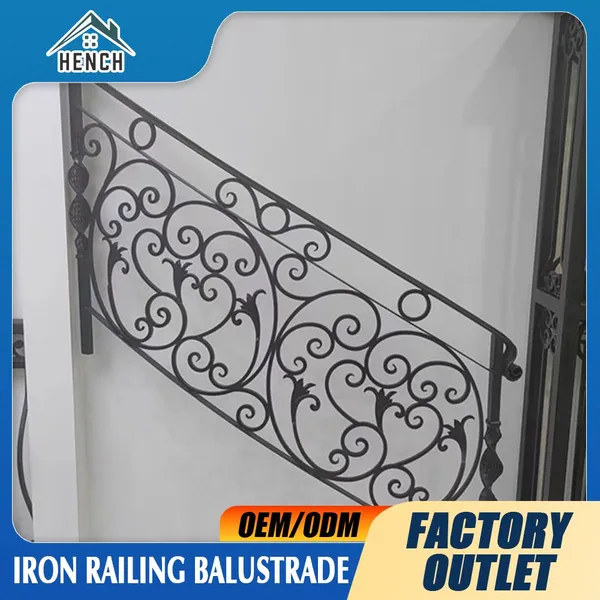Home Villa Wrought Iron Railing Balcony Balustrades Stair Fence For Sale photo-5