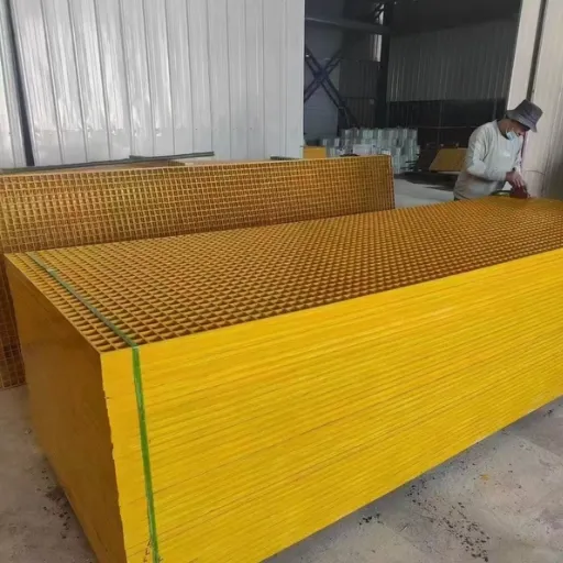 Fire Retardant GRP Grating Custom Cut Fiberglass Floor Grating Panel photo-3