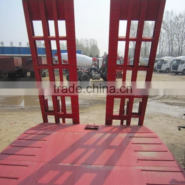 Used 11m Truck Trailer for Transportation/ Secondhand 40ton Lowbed Flatbed Trailerin Top Performance photo-3