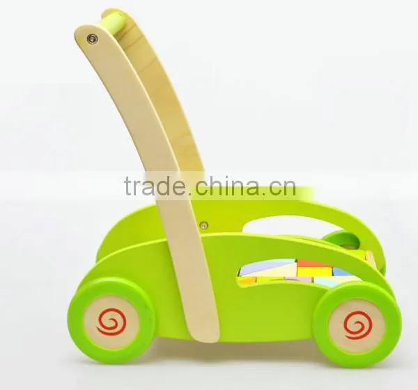 Unique Baby Walker Wooden Push Toys With Blocks for Toddlers photo-2
