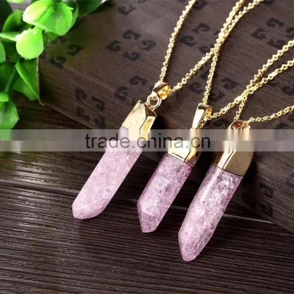 Nice Pink Stone Necklace, Hot Sale Natural Make Stone Necklace With Stone photo-5