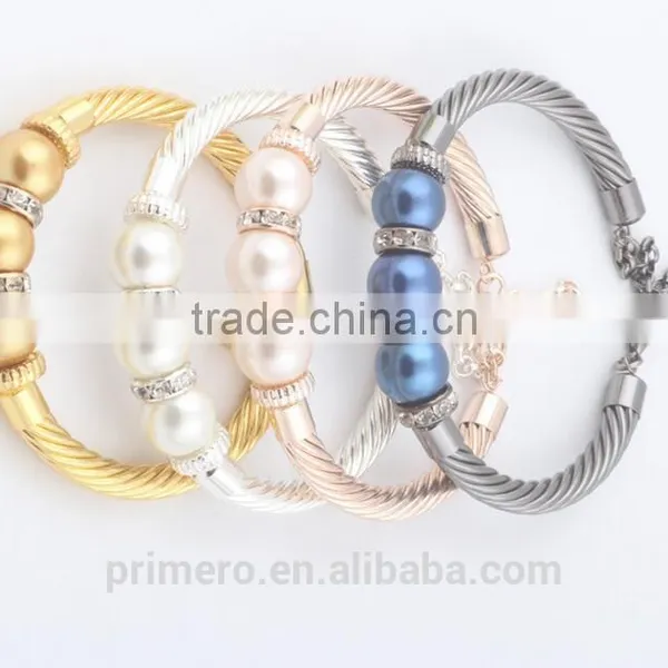 New Women Jewelry 316L Stainless Stee Bracelet Steel Wire And Cable Flex Bangles photo-6