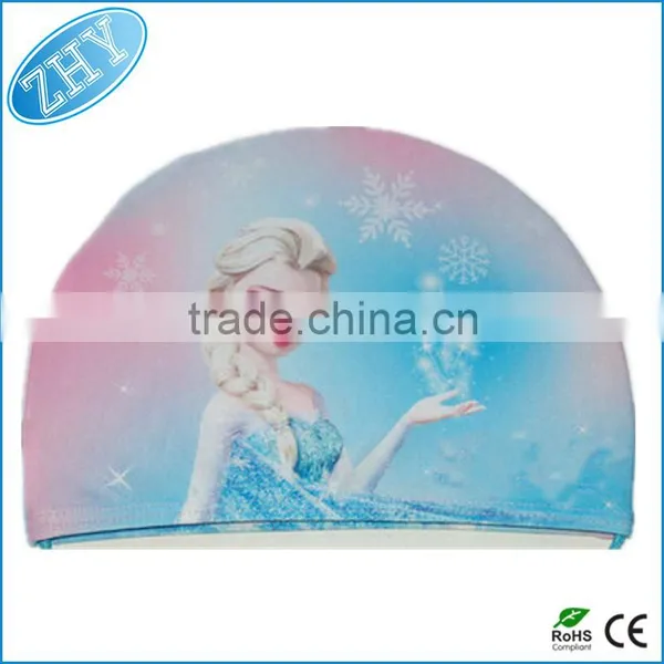 Wholesale Waterproof Softtextile Silicone Swim Cap