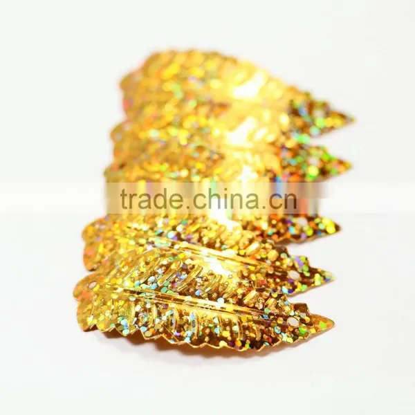 Golden Bulk Color Loose Sequin in Leaf Shape in 2014 New Design photo-2
