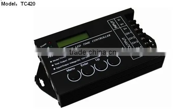 DC12/24V TC420 5 channels led time controller common Anode Programmable Time controller