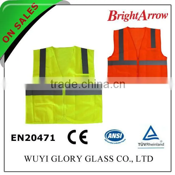 100% Polyester EN 20471 Safety Reflective Women's Reflecting High Visibility Vest for Usa From China