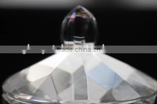 New Product Crystal Glass Sugar Bowl With Lid Table Decoration photo-2