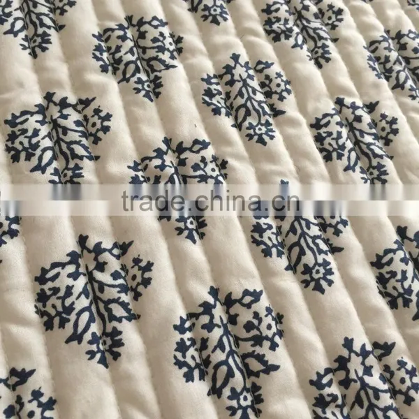 Quilted Fabric, Printed Embroidered Stripe Quilting Fabric,printed Quilted Coat Fabric photo-4