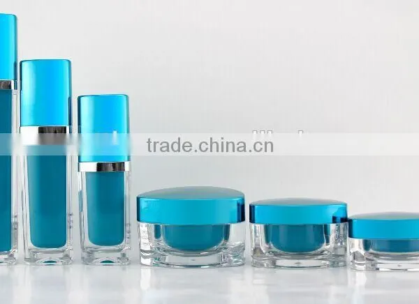 Fancy Acrylic Lotion Bottle With Cover Blue photo-3