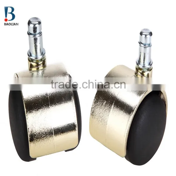 2016 China Hot-sale 2 Inch Golden Electroplated Adjustable Furniture Caster Wheels photo-5