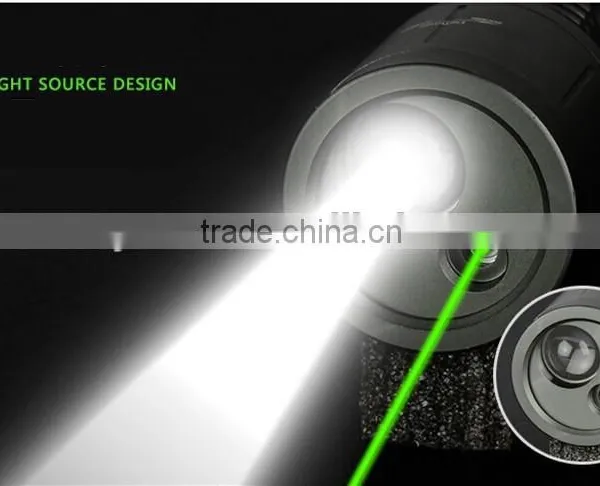 2 in 1 New Green Laser Pointer Power Style Hunting Flashlight Zooming for Sale