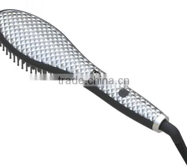 Fast Heating Electric Hair Brush , Ceramic Straightening Brush photo-2