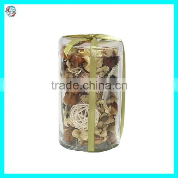 Scented Potpourri Sola Flower Rattan Ball In Glass Vase