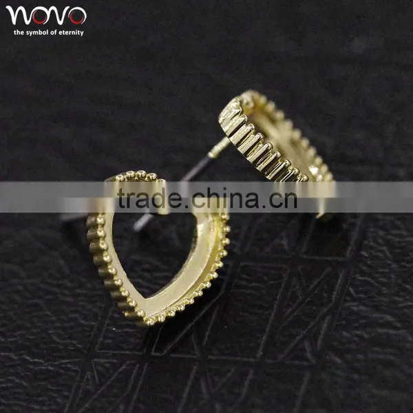 Top Quality Brass Jewelry Heart Brass Cuff Earring